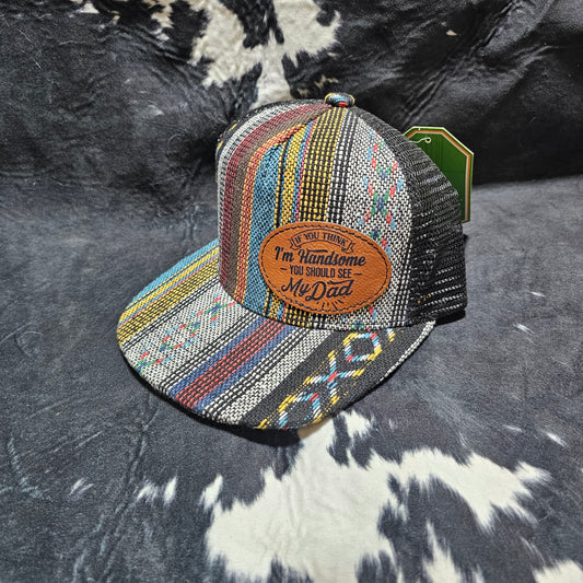 Youth Leather Patch Hat - Handsome