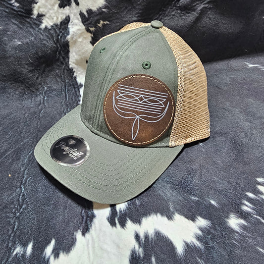 Leather Patch Hat - Boot Stitching