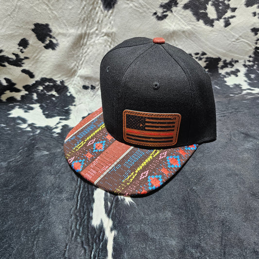 Leather Patch Hat - Thin Red Line