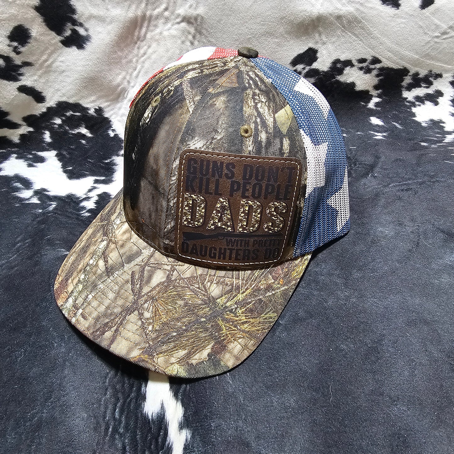 Leather Patch Hat - Dad's w/Pretty Daughters