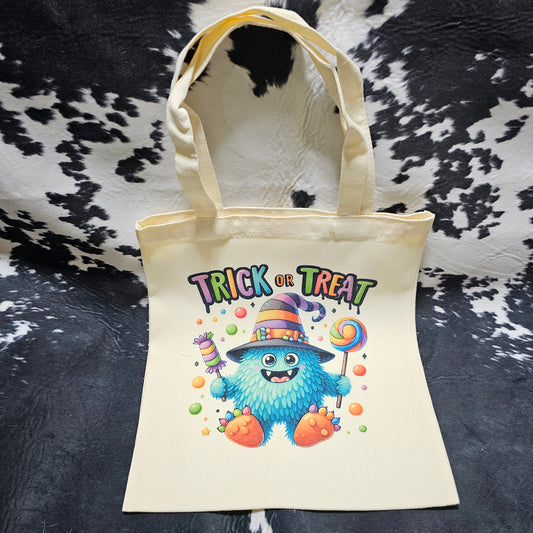 Trick or Treat Tote - Little Blue Monster