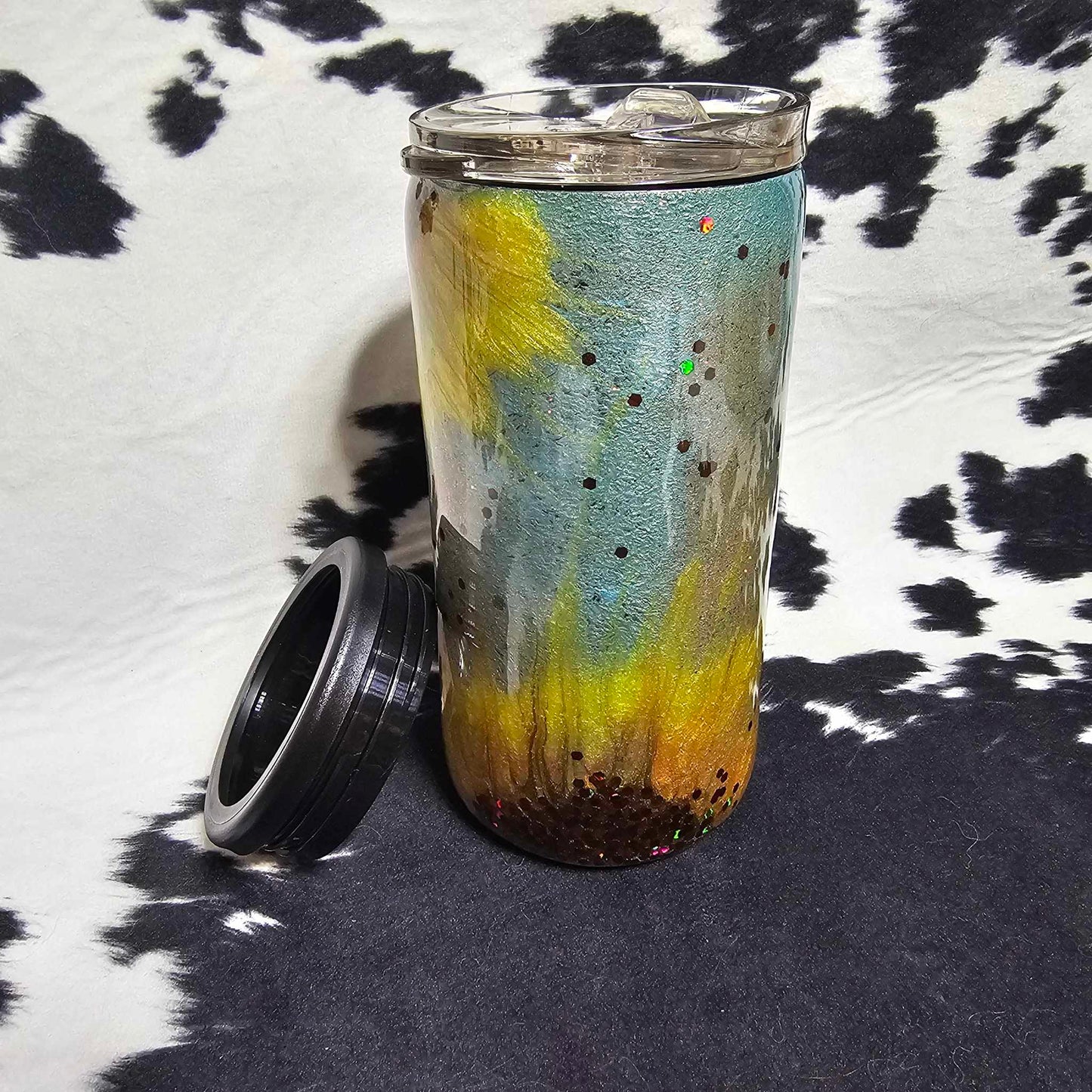 Sunflower - Hand Painted 12 oz Slim Duo