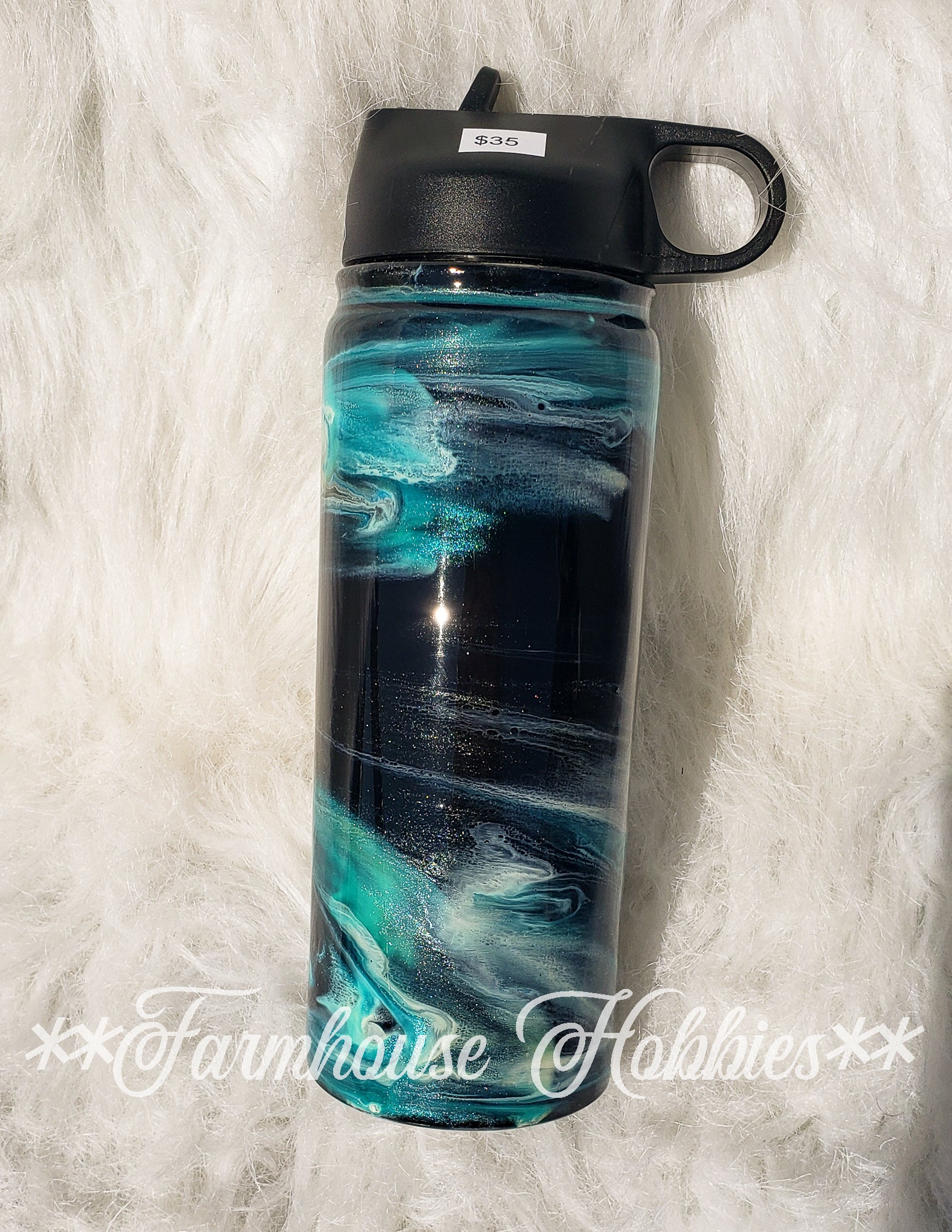 Teal Storm Hydro Bottle RTS Drinkware Farmhouse Hobbies   