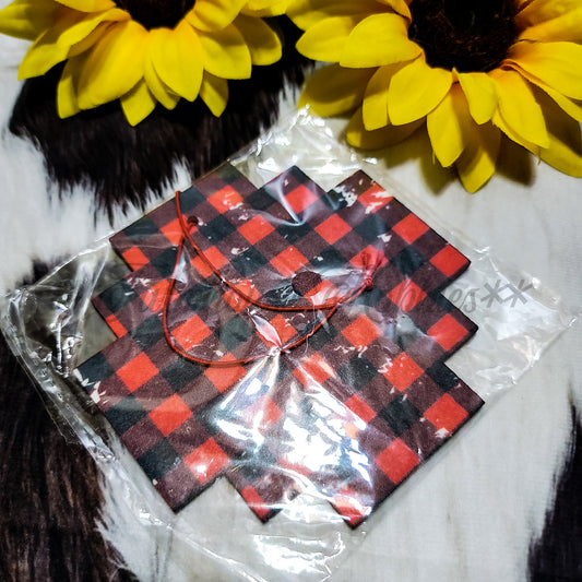 Air Freshener - Red Plaid Aztec  Farmhouse Hobbies   